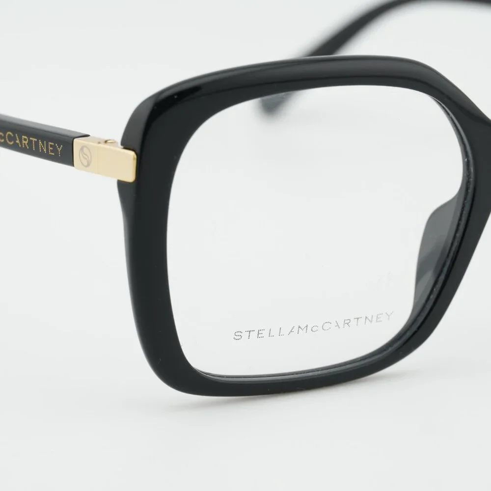 Stella McCartney SC50044I 001 Eyeglasses Shiny Black 56mm Square Frame